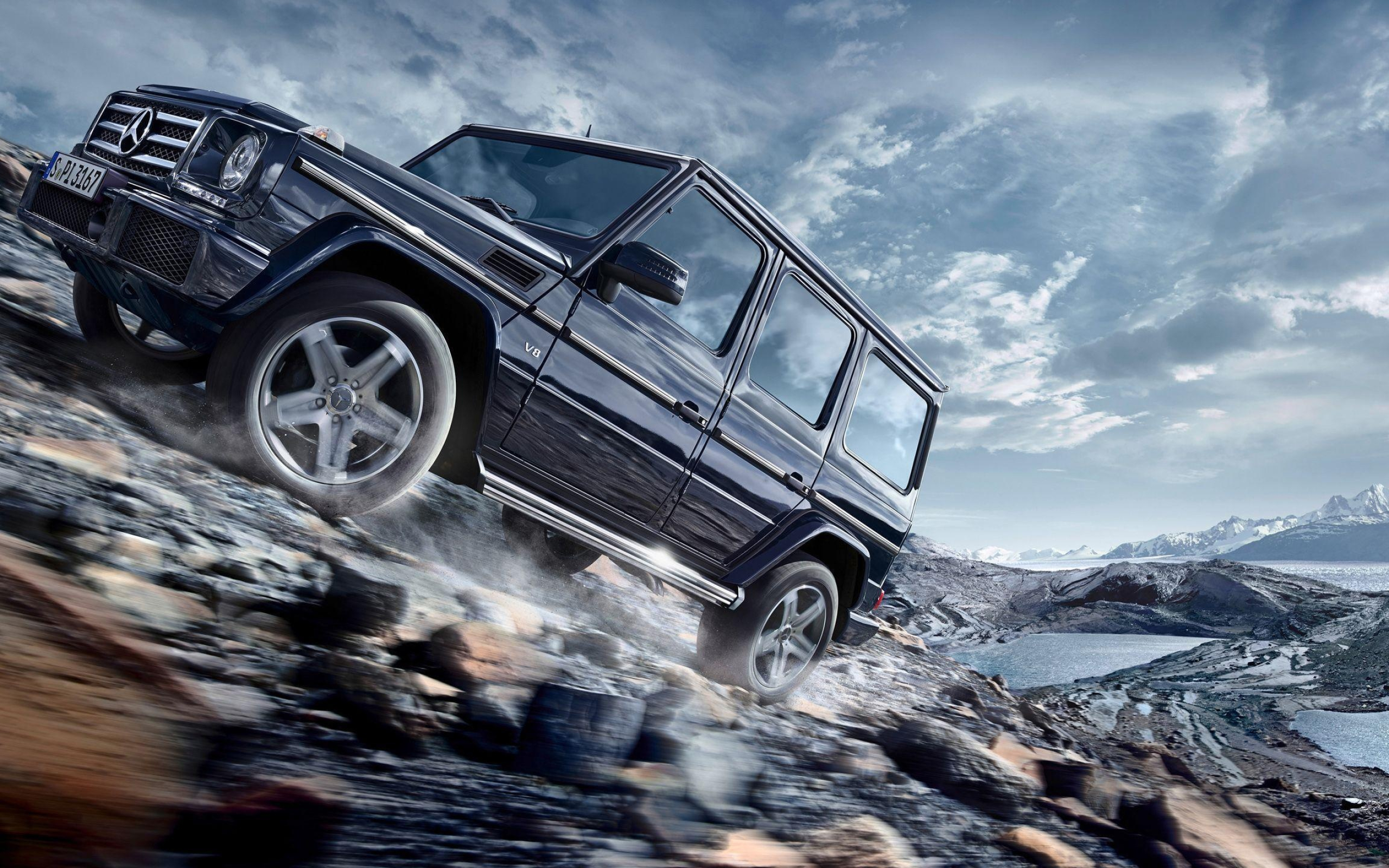Off-road Driving: Mercedes G-Class, Off-road luxury cars, Cross Country Vehicle (CCV) trialing. 2560x1600 HD Wallpaper.