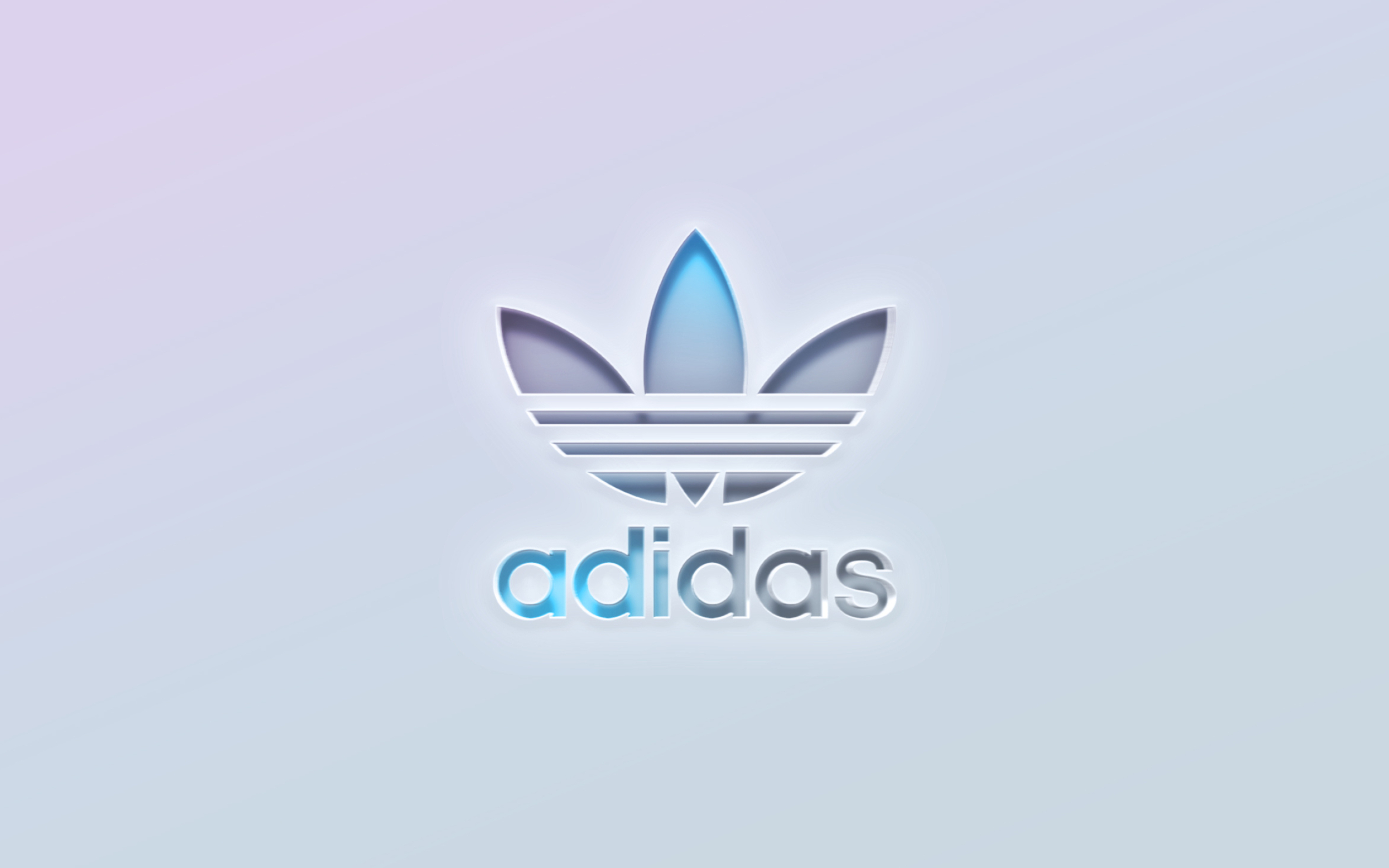 Adidas logo, Cut-out design, White background, 3D visual appeal, 2880x1800 HD Desktop