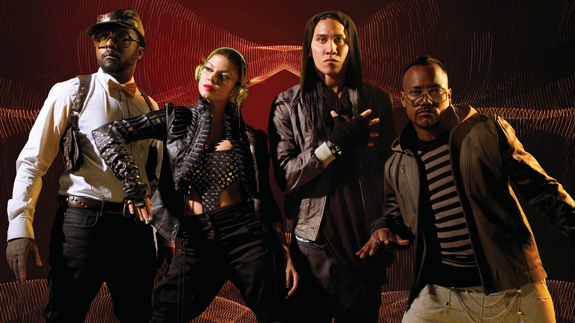 The Black Eyed Peas: A chart-dominating mainstream phenomenon, Hip-hop, Dance-pop. 1920x1080 Full HD Background.