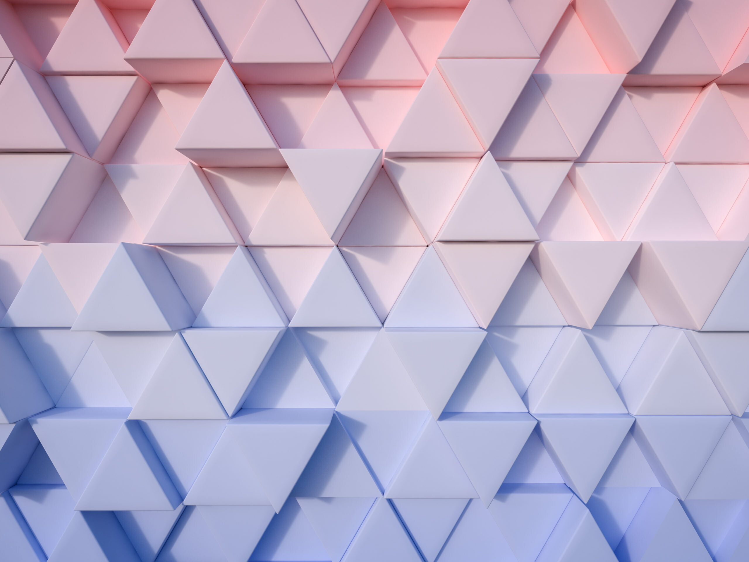 Triangle: Pastel, Gradient, Three-dimensional figures, Isosceles figures. 2560x1920 HD Wallpaper.