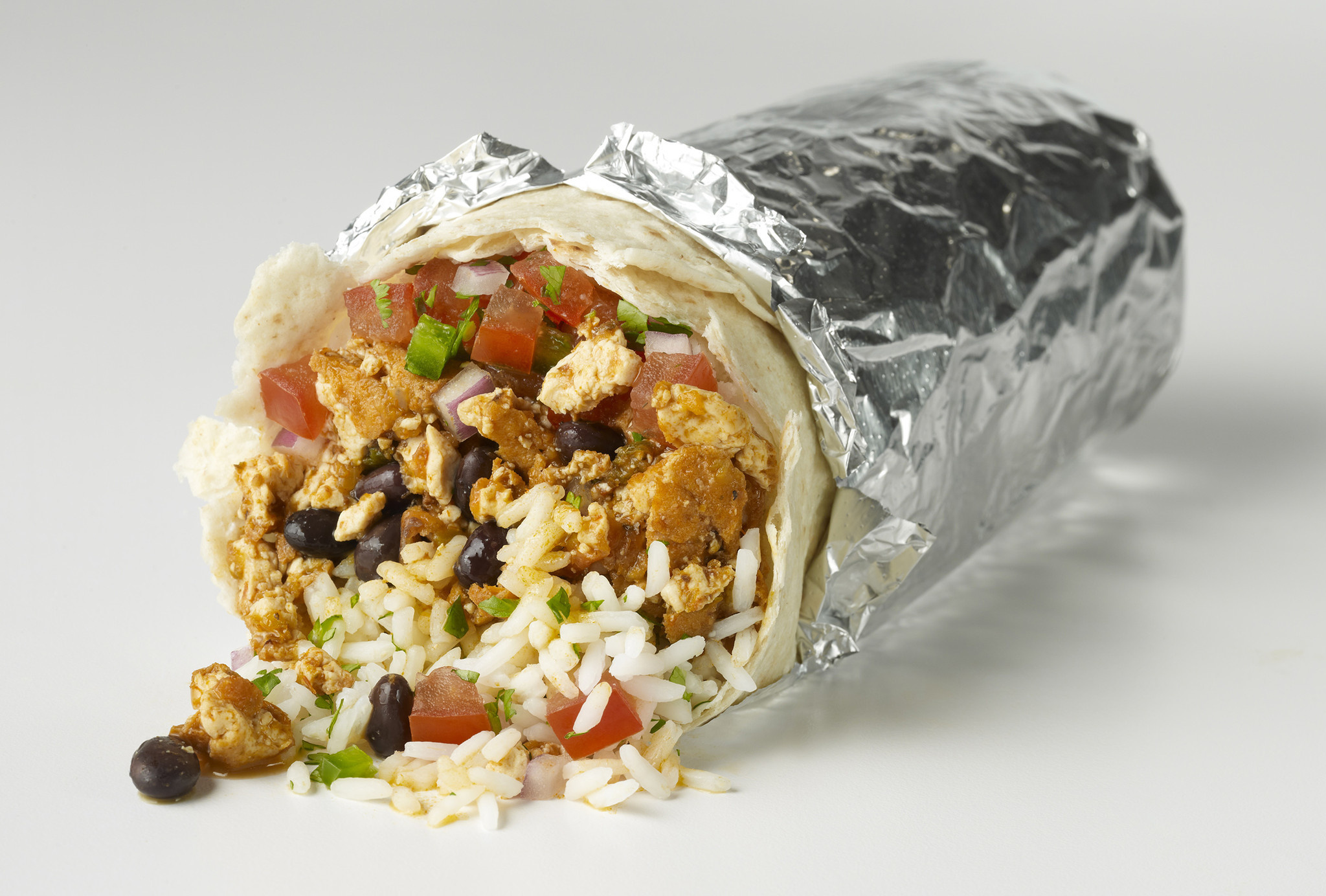 Chipotle: Burrito, Rice, Food, Mexican cuisine, Fast casual dining establishment. 2050x1390 HD Background.