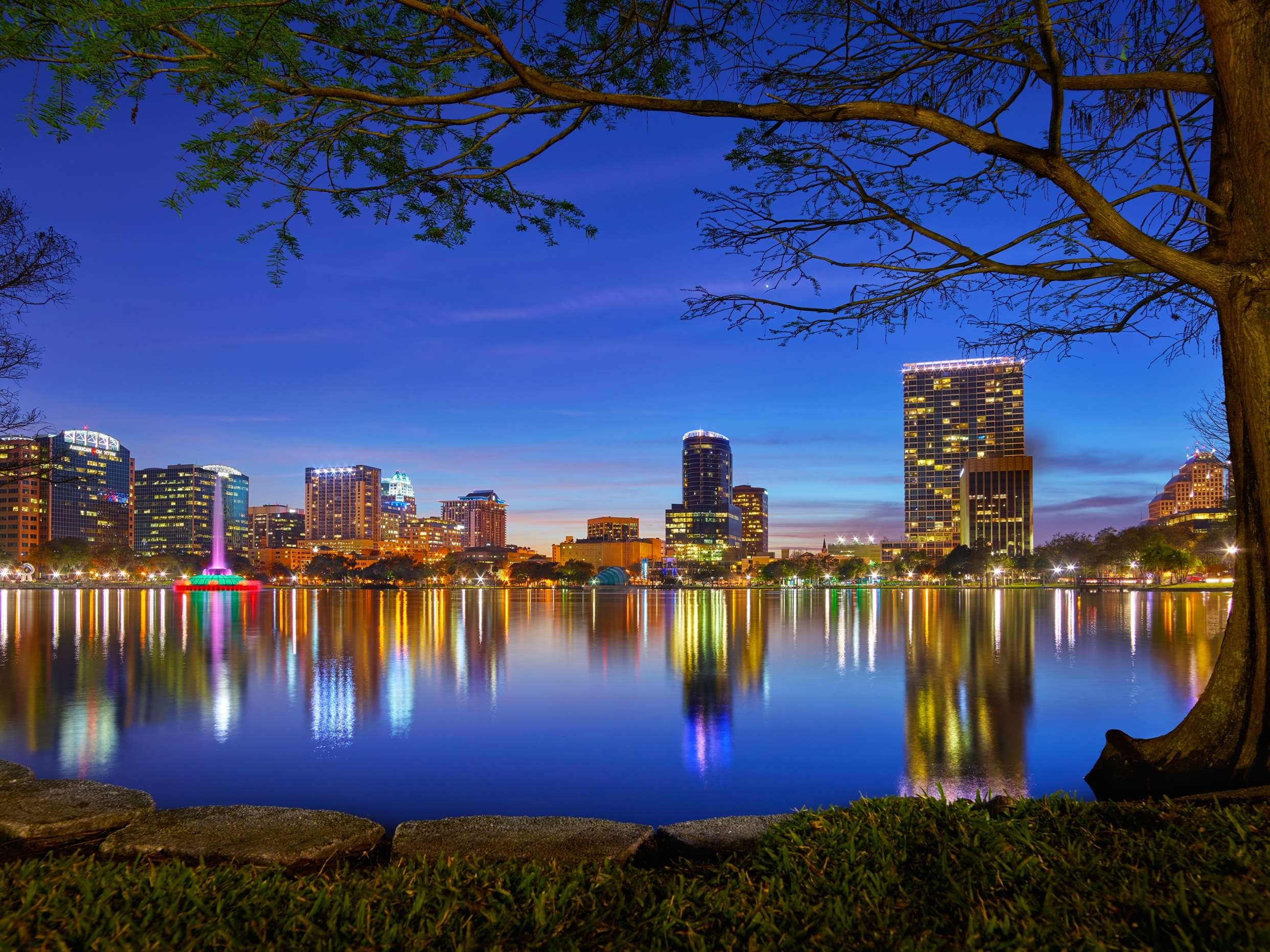 Orlando skyline, Travels, Embassy suites, Downtown Orlando, 2490x1870 HD Desktop