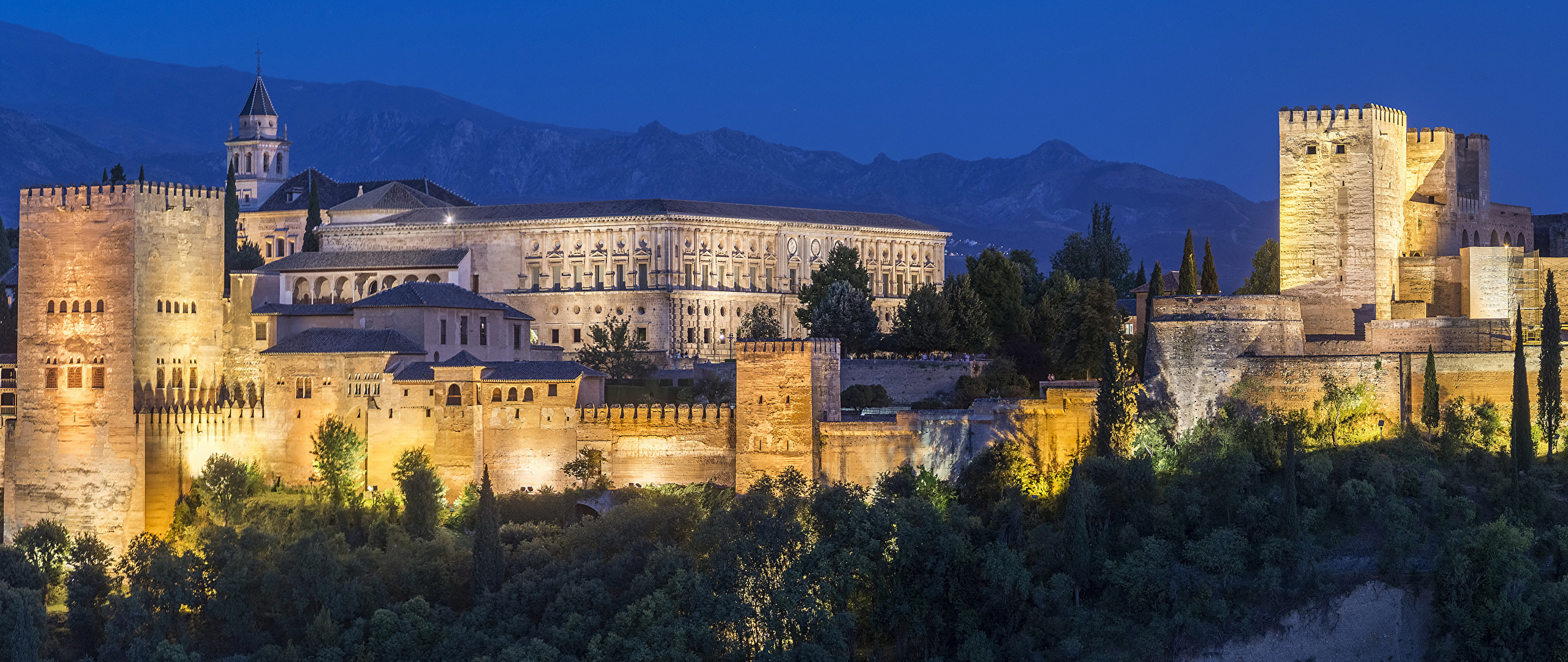 The Alhambra, alhambra wallpapers, christopher tremblay, 2560x1080 Dual Screen Desktop