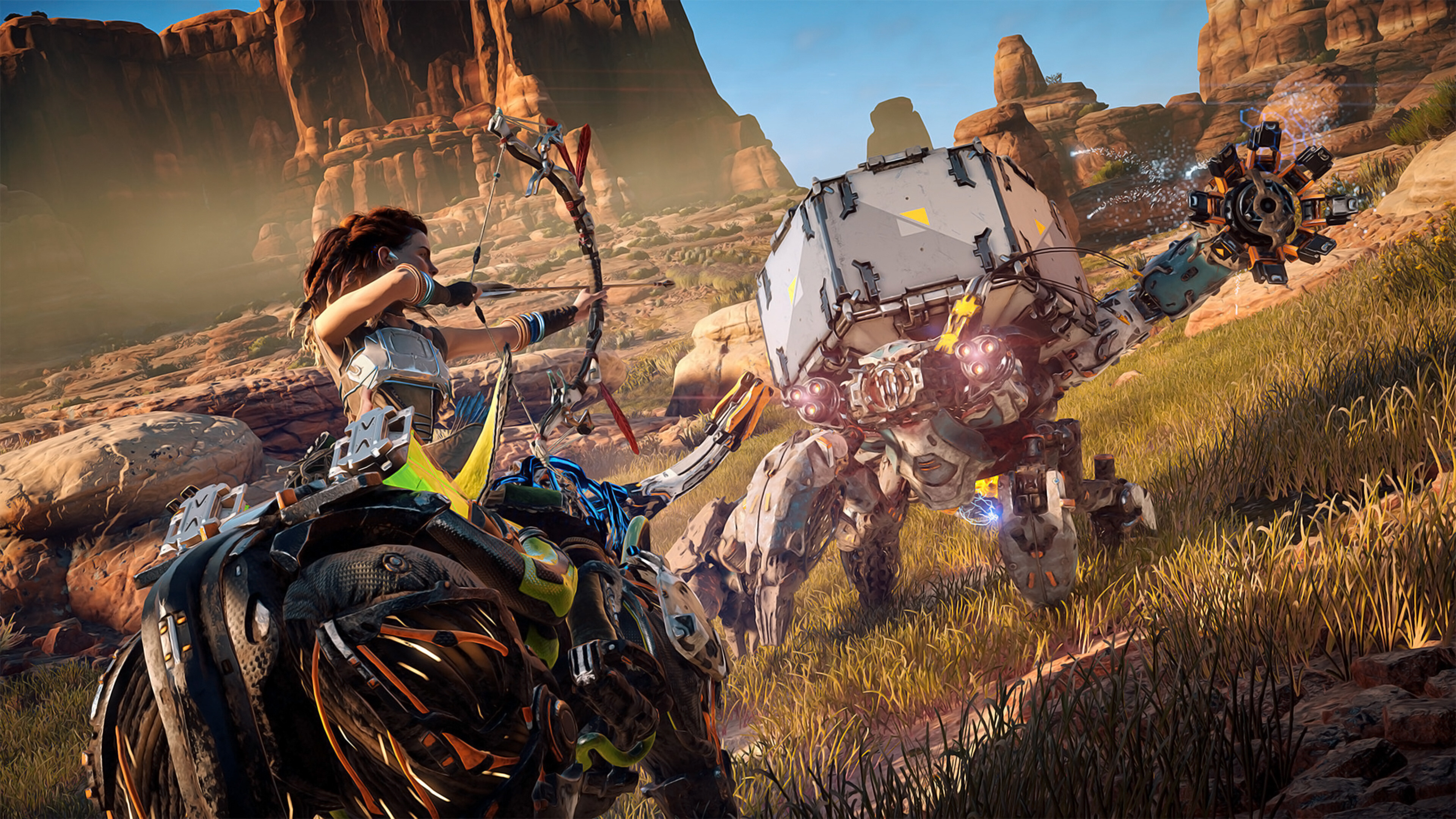 Horizon Zero Dawn: One of the best-selling PlayStation 4 games, Sold over 20 million copies by February 2022. 3840x2160 4K Background.