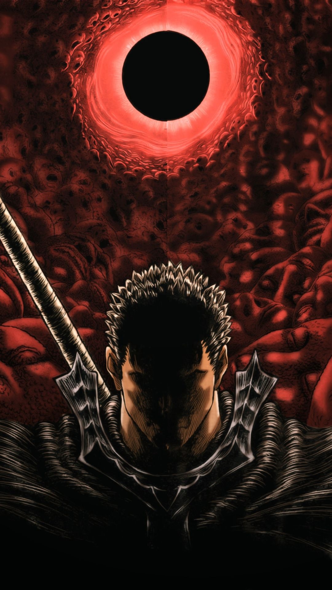 Berserk, Dark warrior, Anime wallpaper, Epic battles, 1080x1920 Full HD Phone